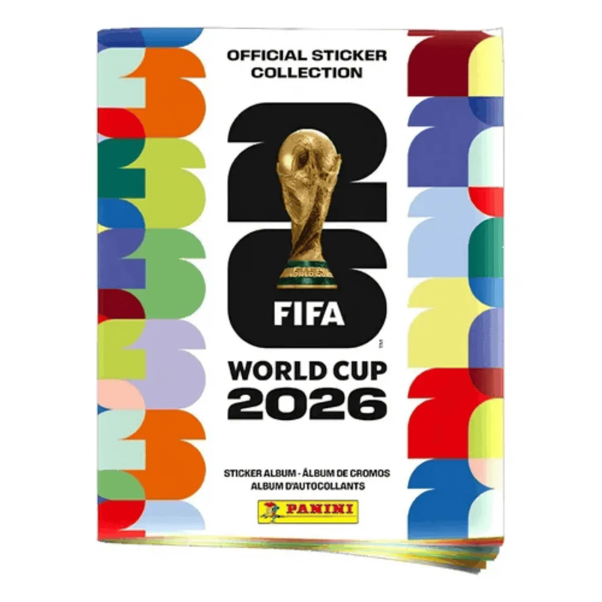 Capa oficial do Álbum da Copa 2026 da Panini — livro ilustrado oficial FIFA World Cup
