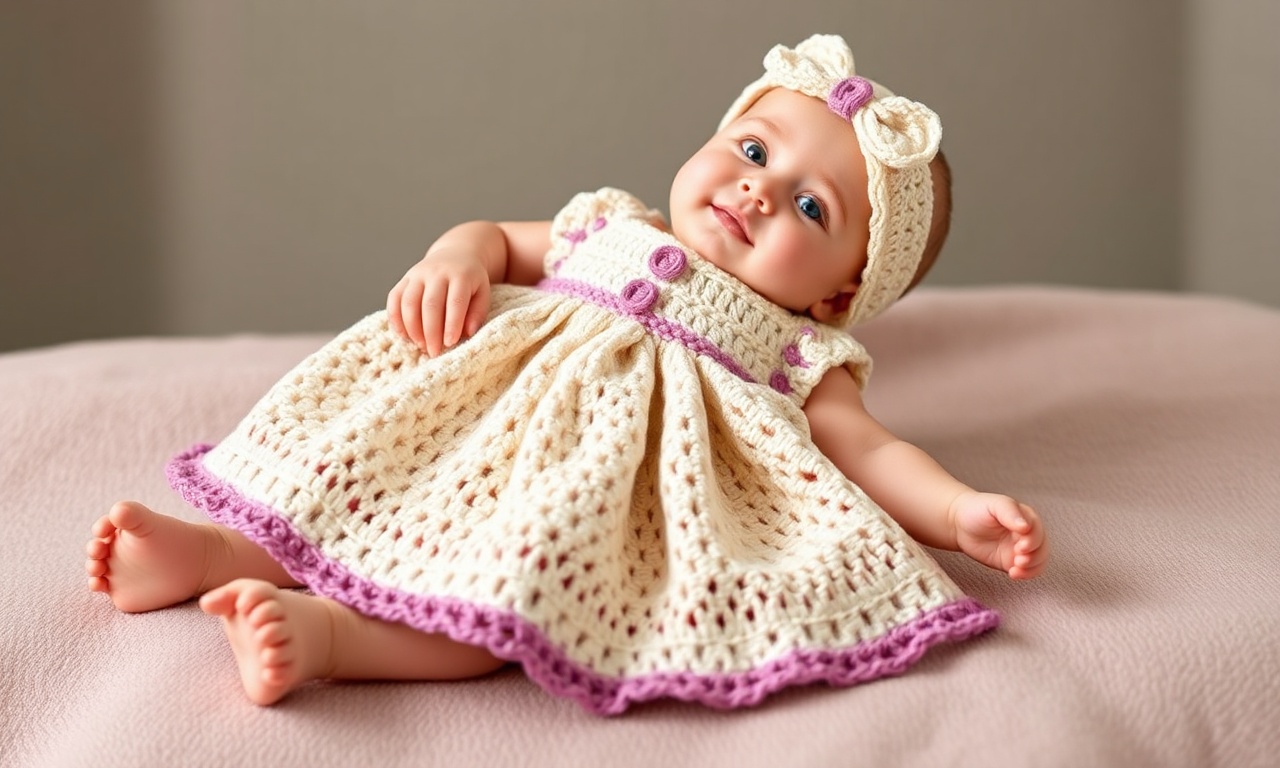 Receita de Vestido de Crochê para Bebê Passo a Passo