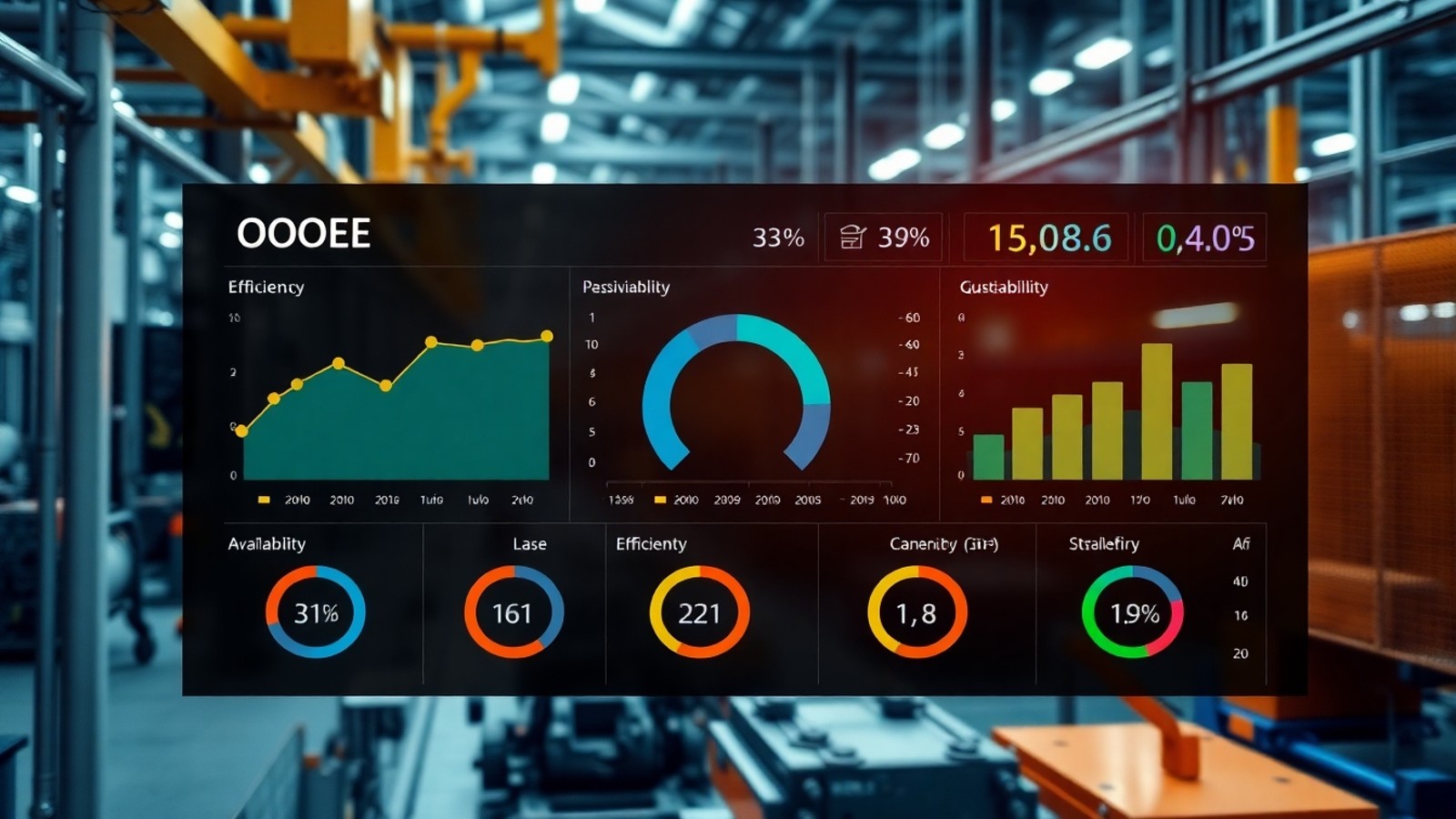 dashboard eficiencia oee industrial