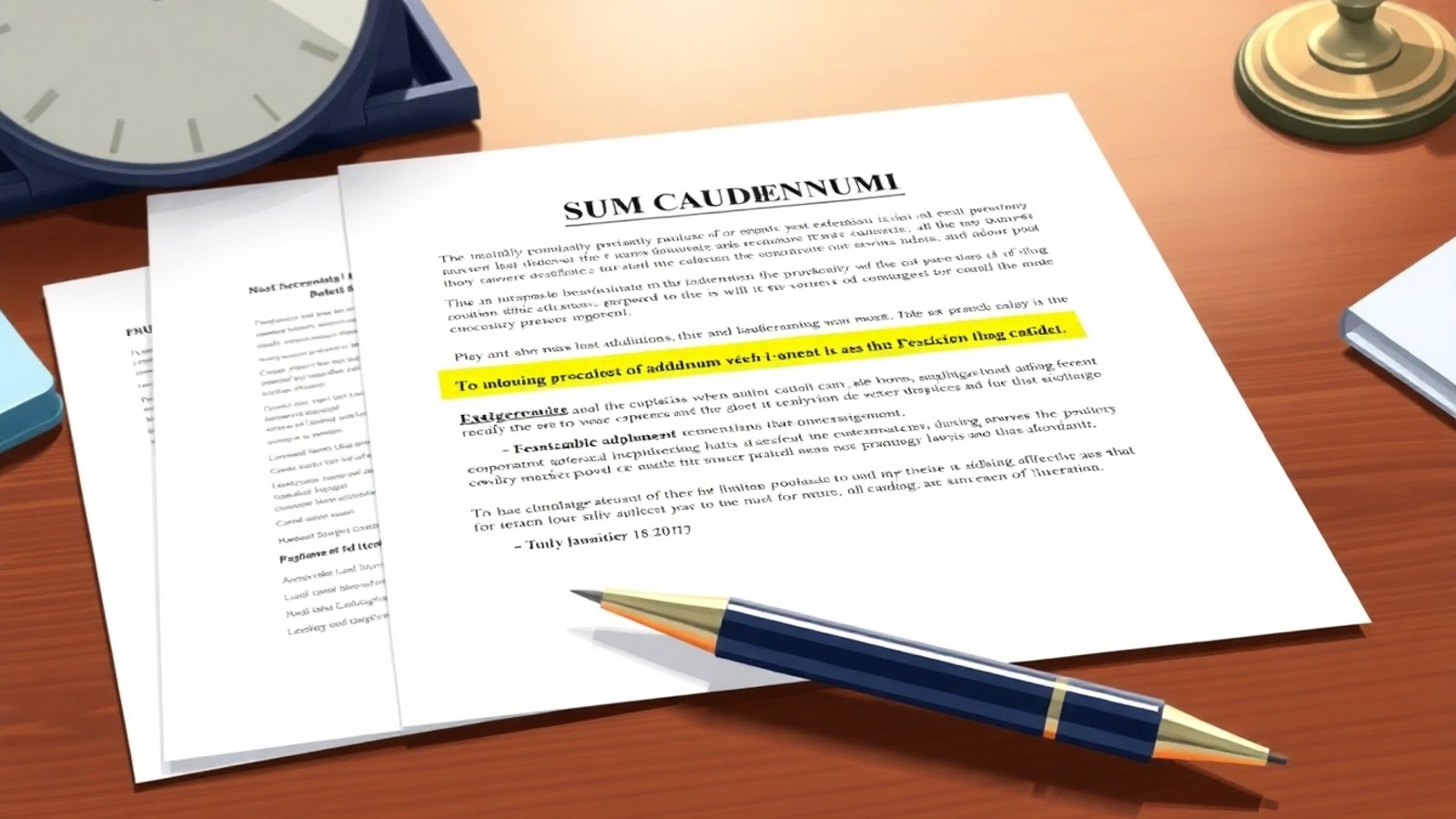 adendo em documento formal