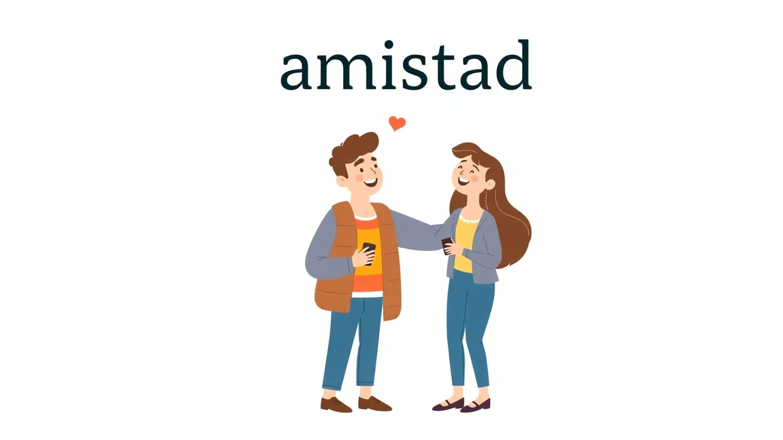 amizade em espanhol ilustracao