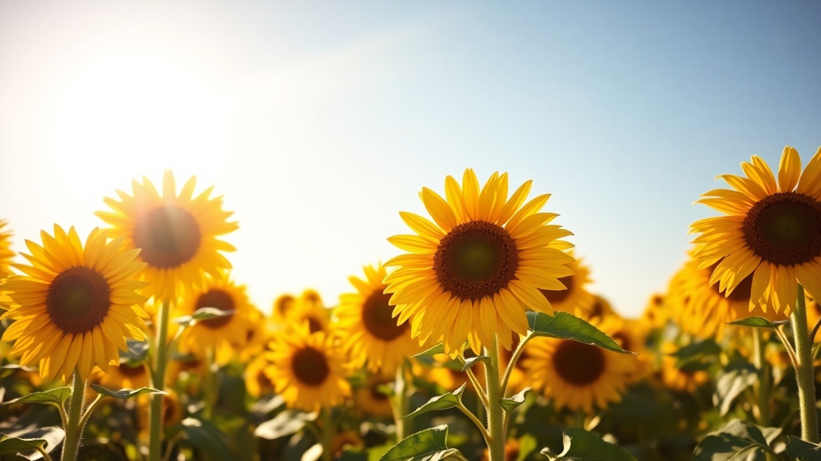 campo de girassois ao sol
