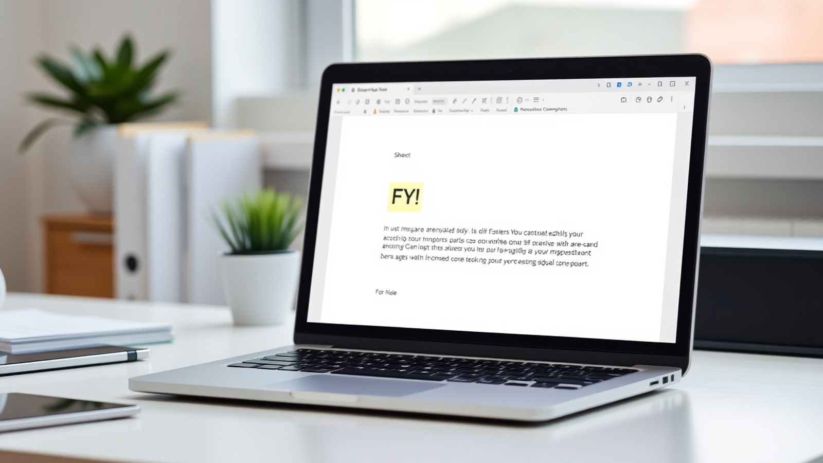 email corporativo fyi assunto informativo