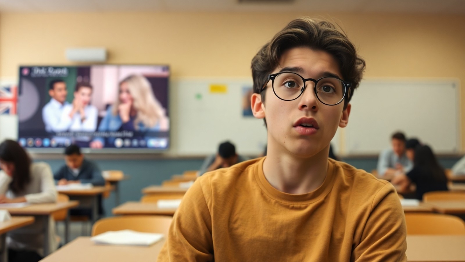 jovem reagindo a meme viral