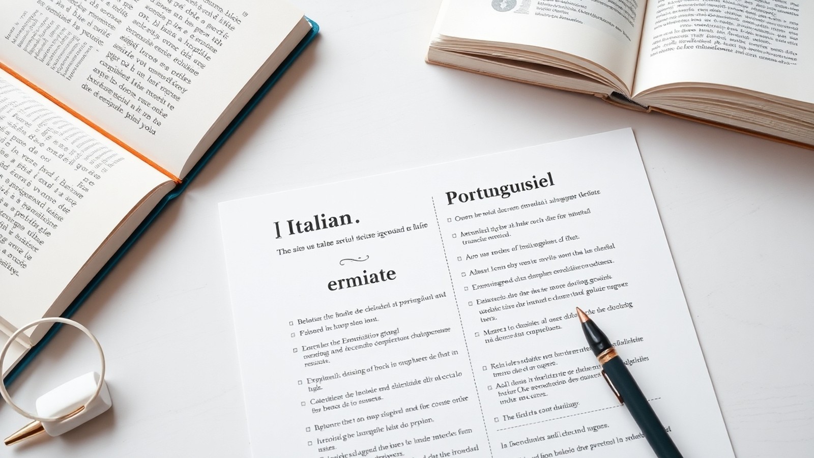 linguagem traducao italiano portugues