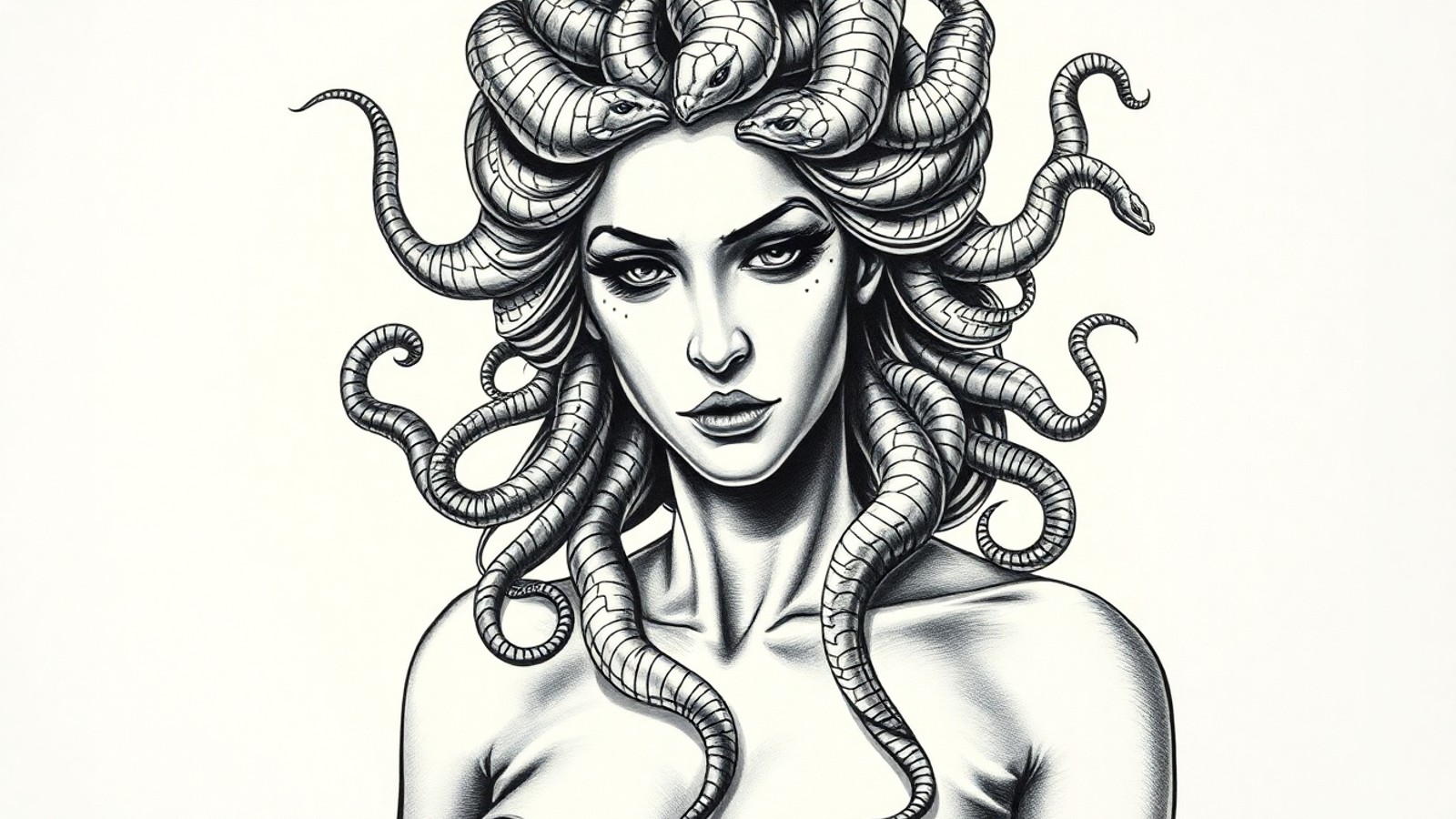 medusa tatuagem realista forca protecao