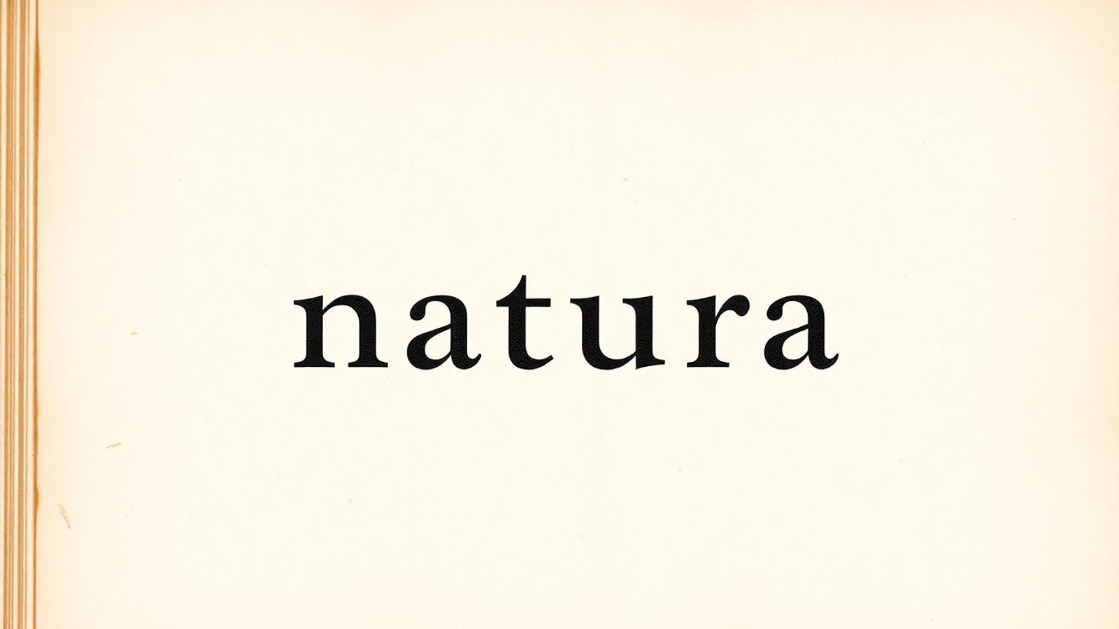 origem palavra natura