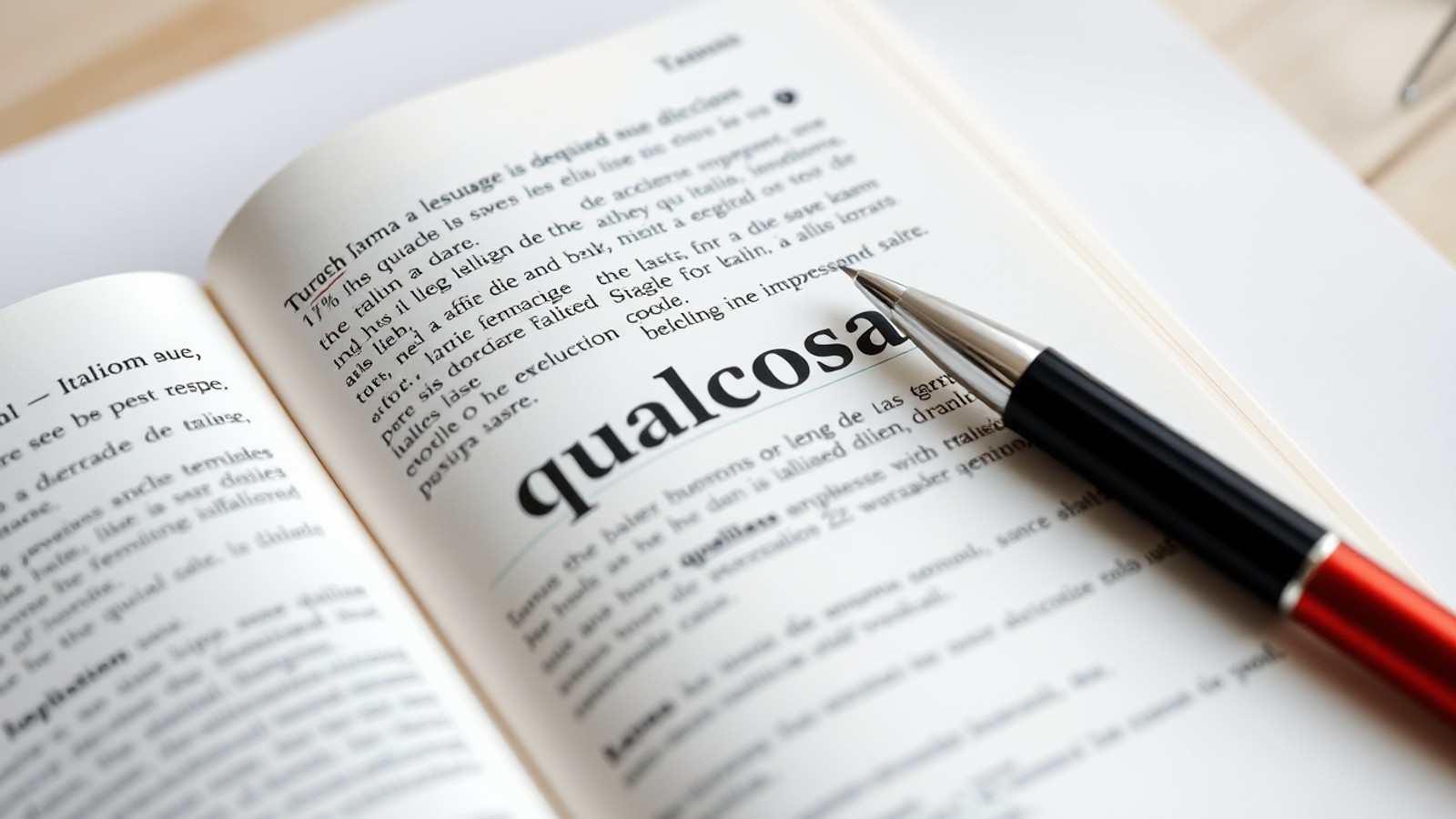 qualcosa no dicionario italiano