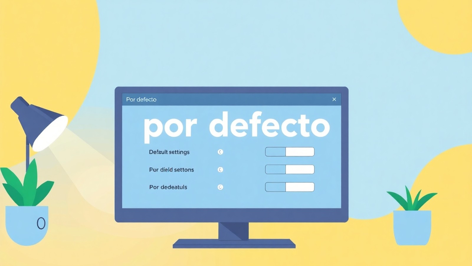 que significa por defecto default software