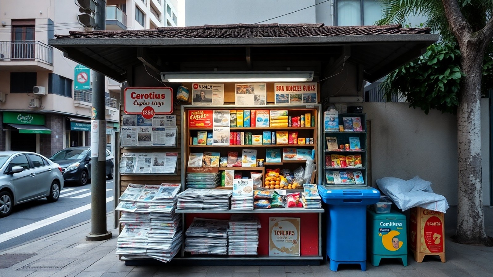 quiosque urbano venda jornal