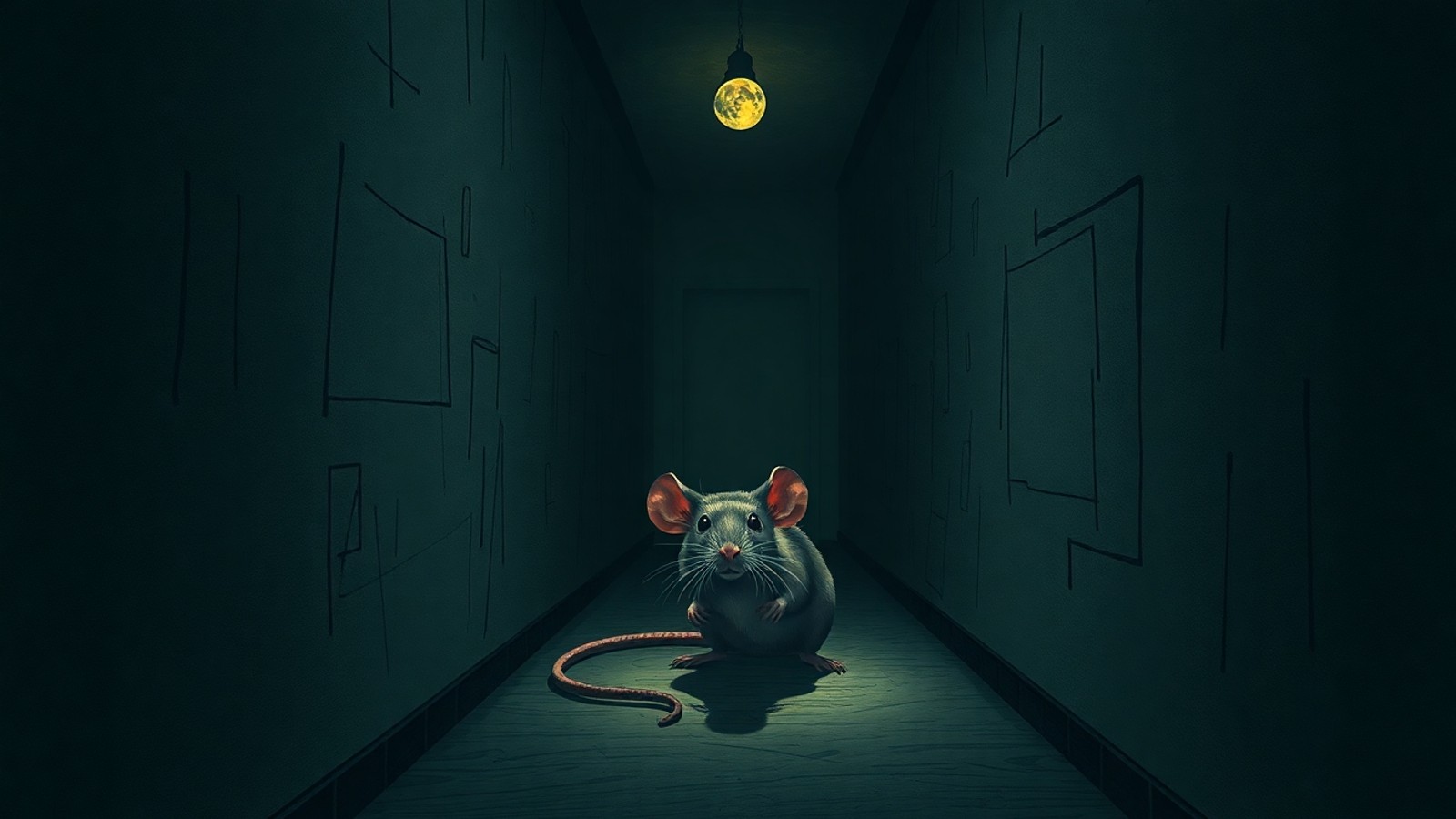 rato corredor escuro