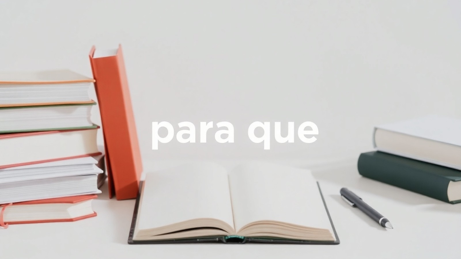 significado de para que em ambiente de estudo