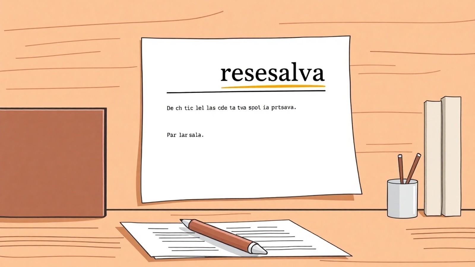 significado de ressalva ilustracao documento