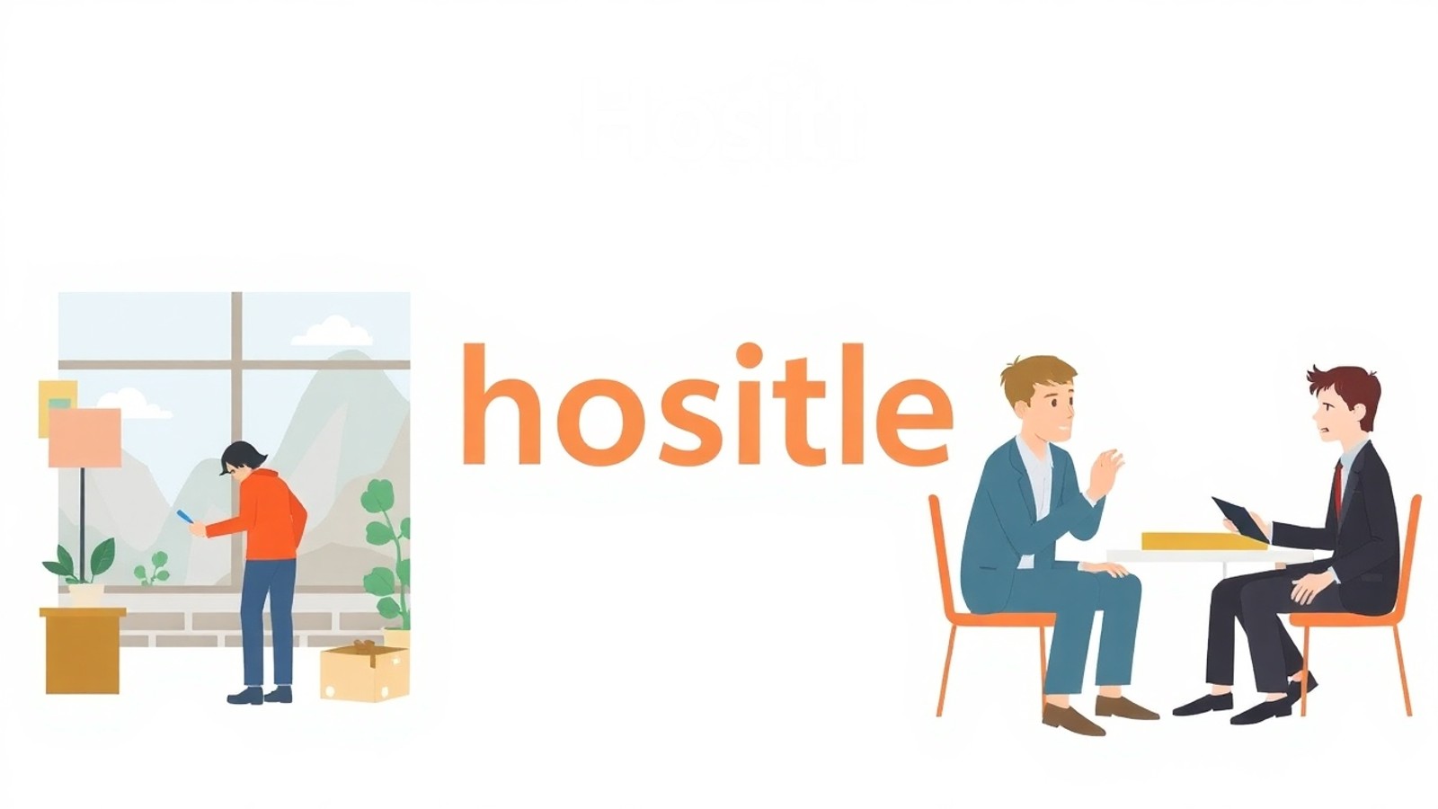 significado hostil ilustracao conceitual