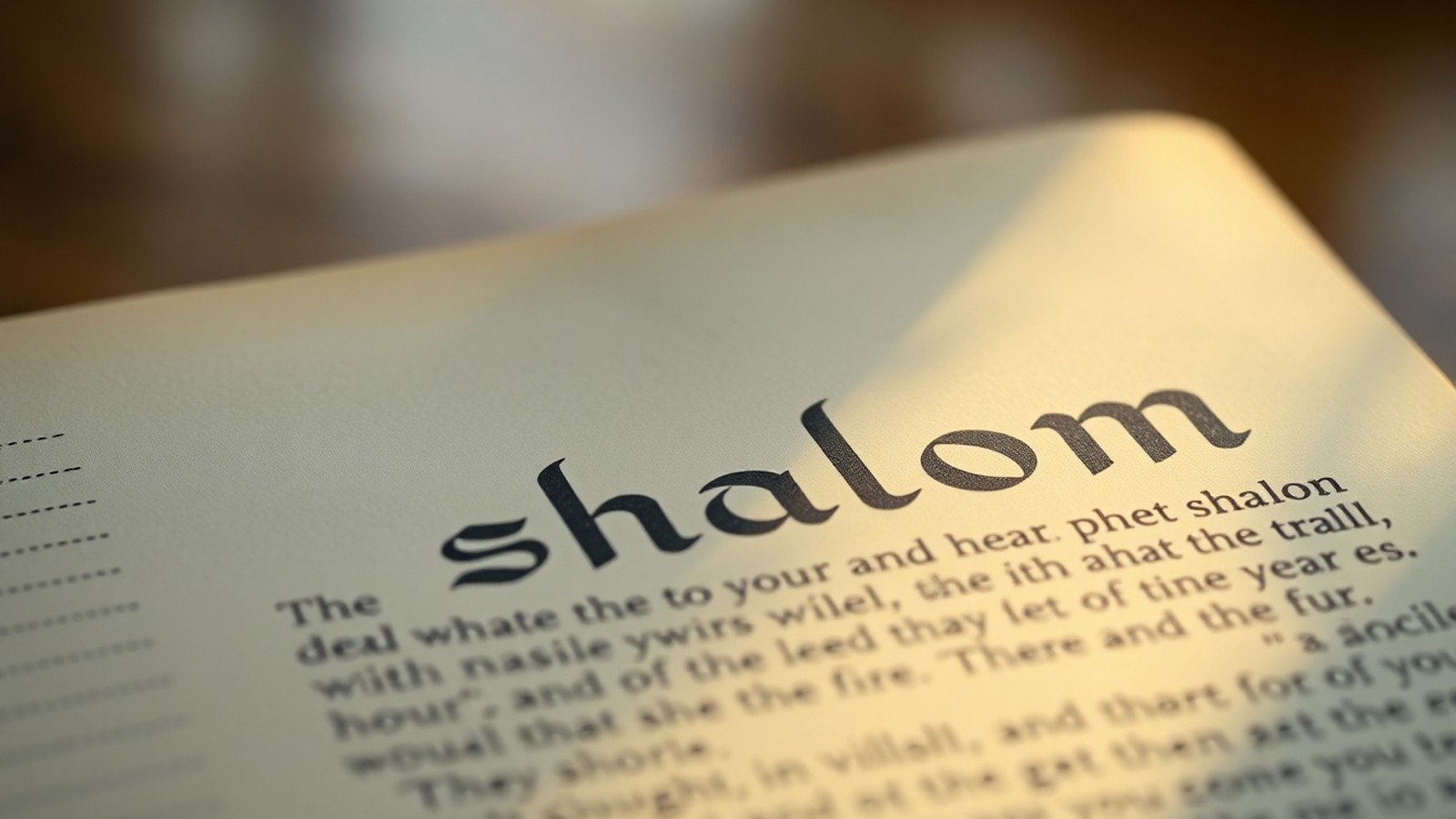 significado shalom manuscrito hebraico