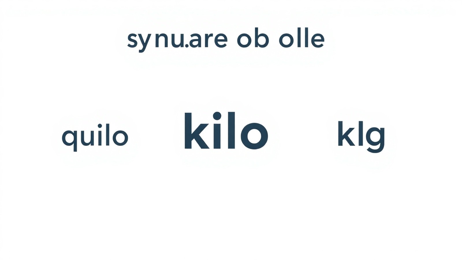 sinonimo kilo uso correto