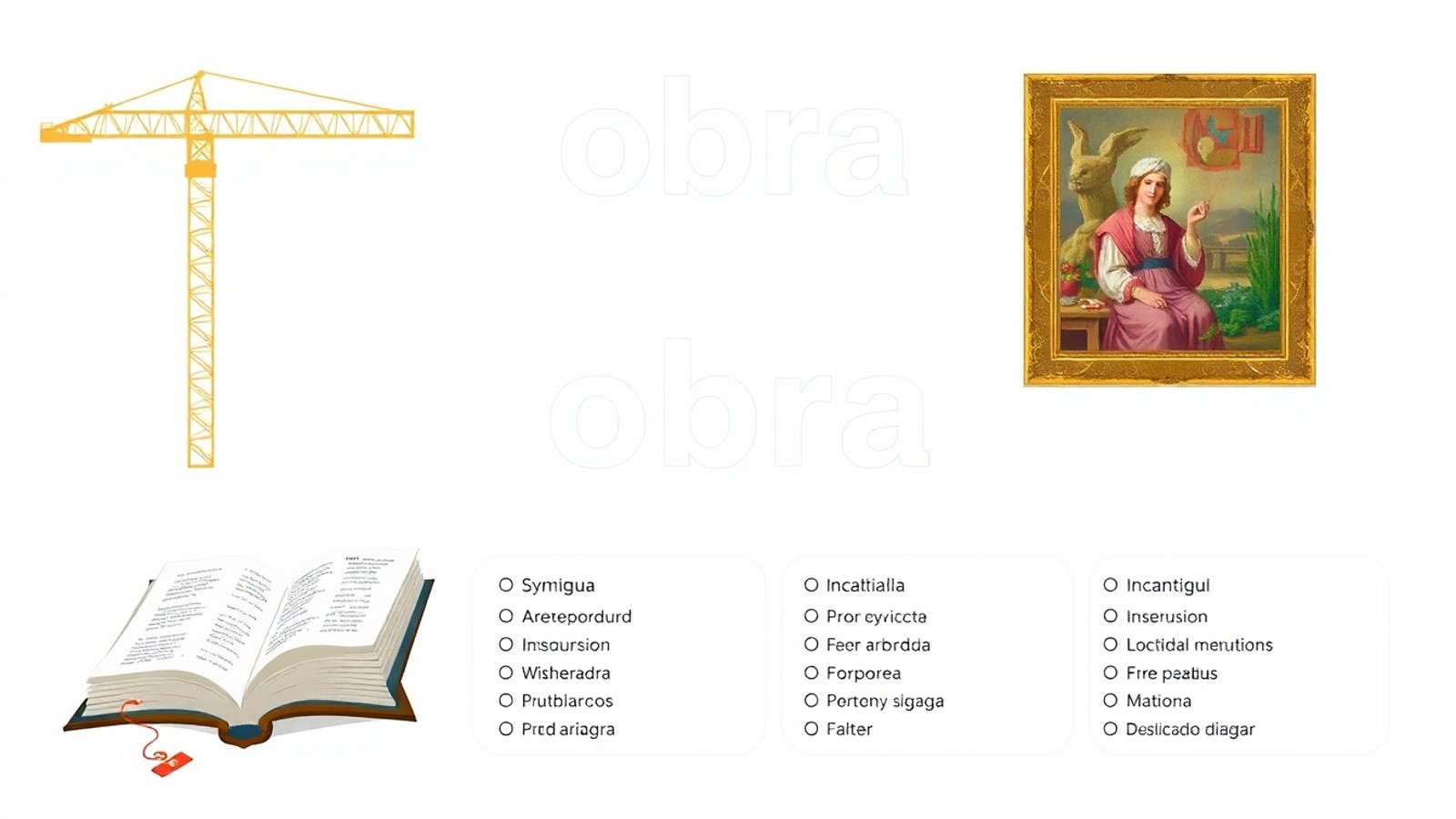 sinonimo obra contextos