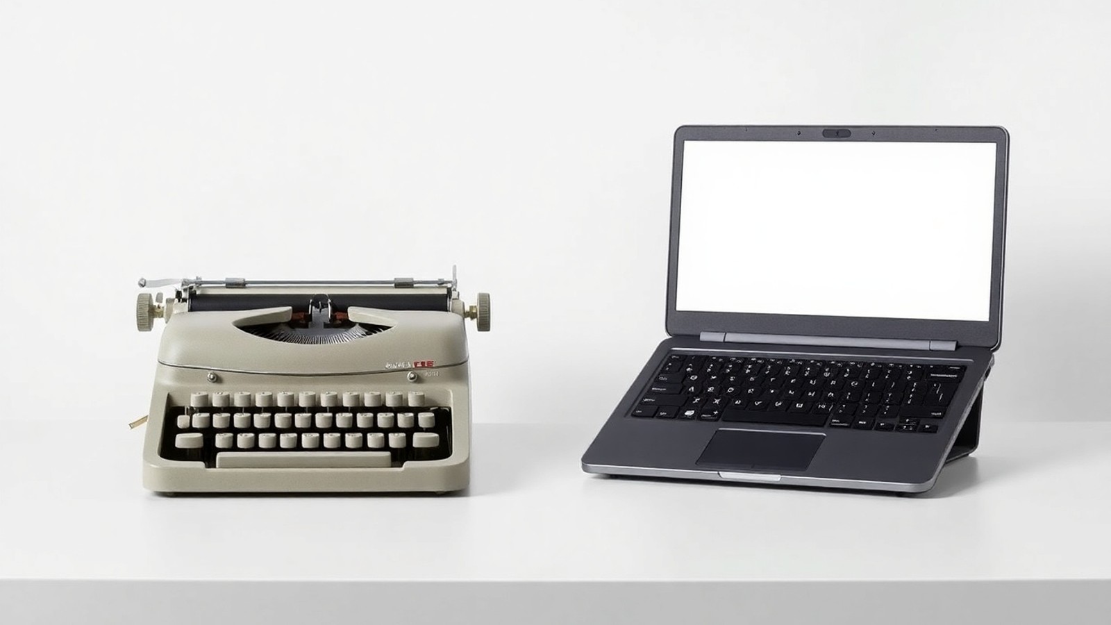 tecnologia obsoleta typewriter laptop