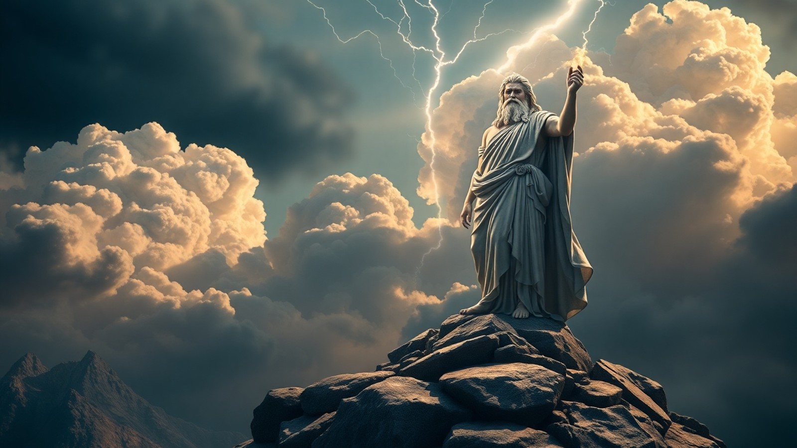 zeus montanha olimpo raio