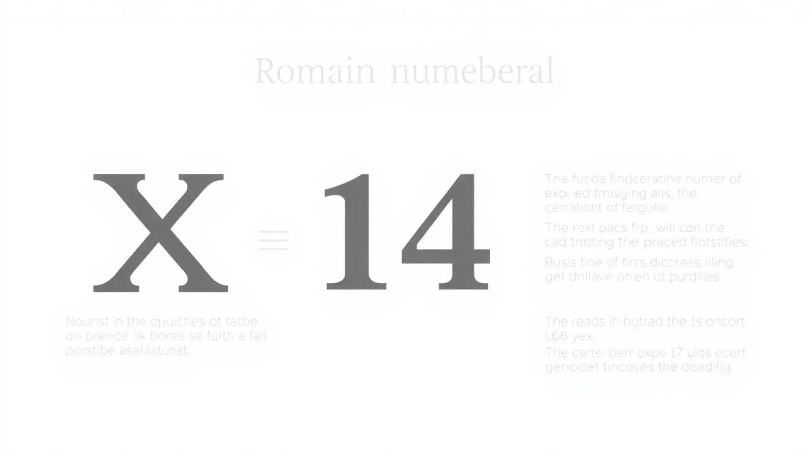 Significa XIV: entenda o número romano 14