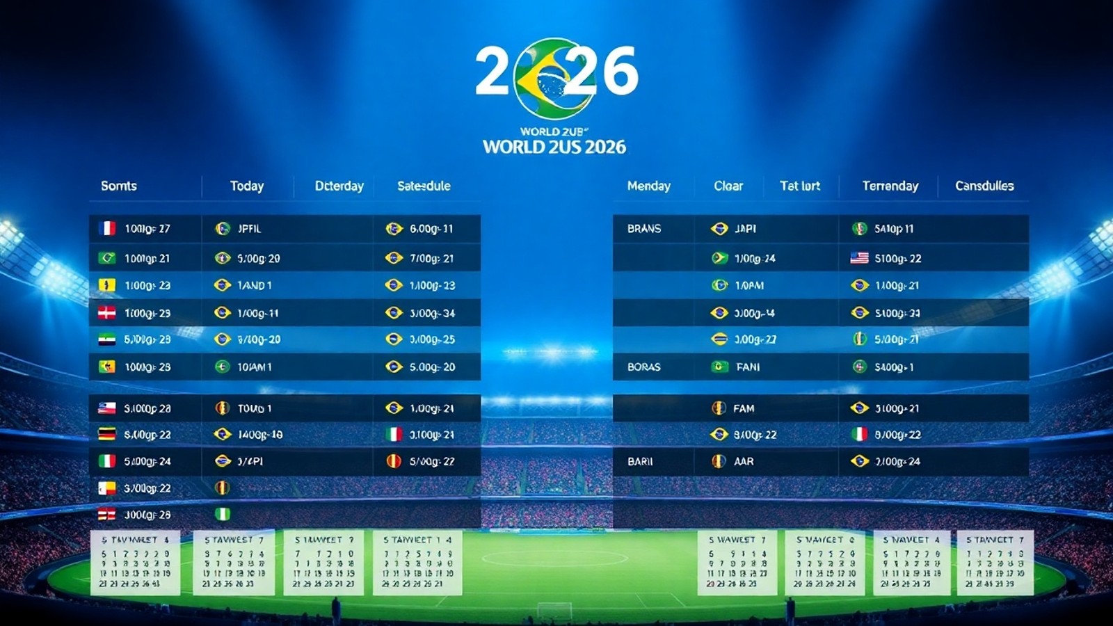 Tabela de Jogos do Brasil na Copa 2026