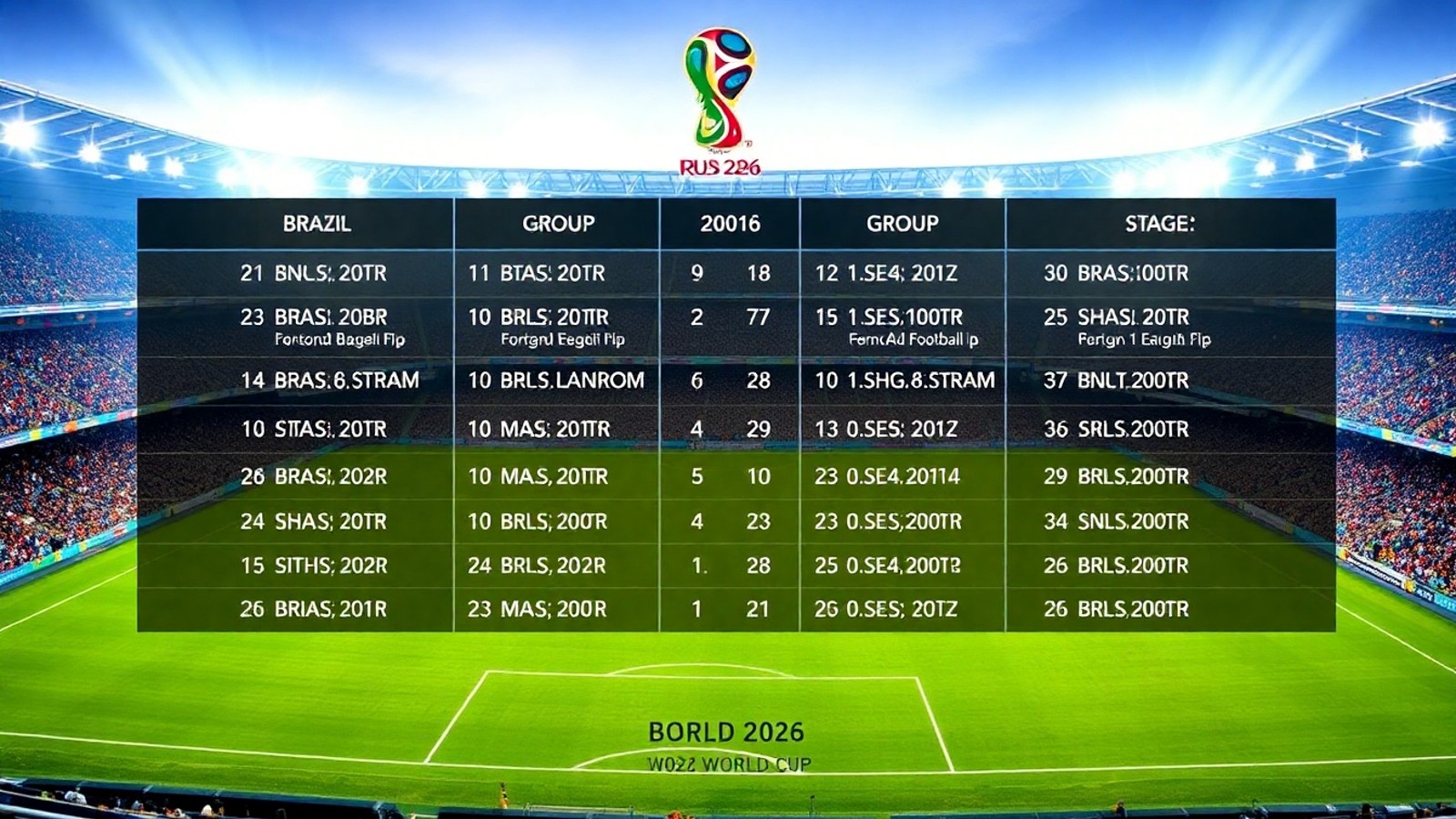 Tabela de Jogos do Brasil na Copa 2026