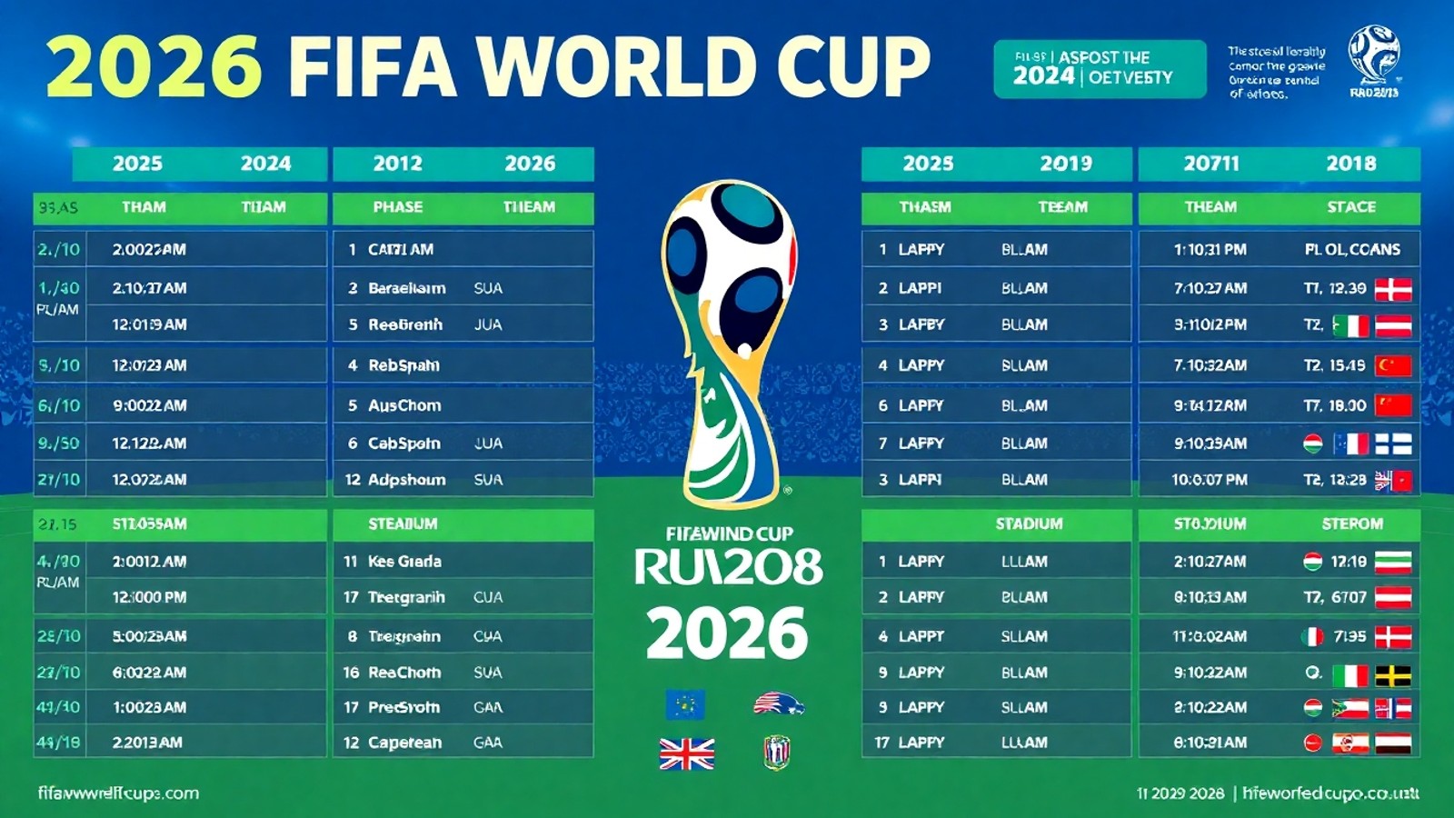 tabela jogos da copa 2026 calendario completo