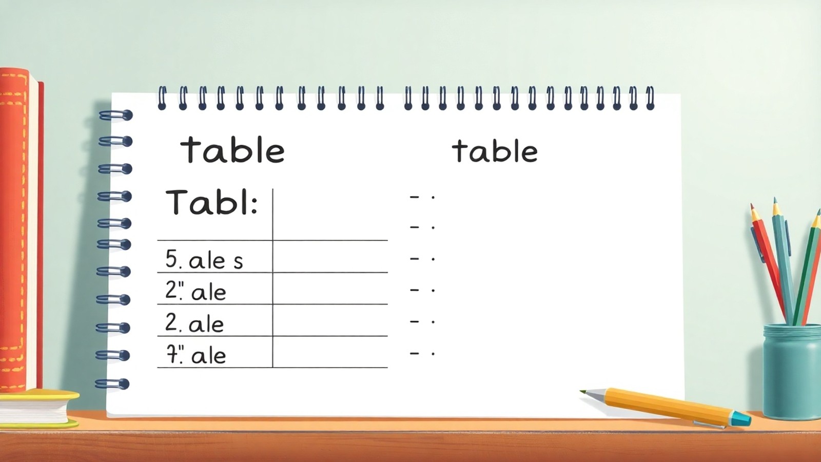 tabela em ingles vocabulario bilingue