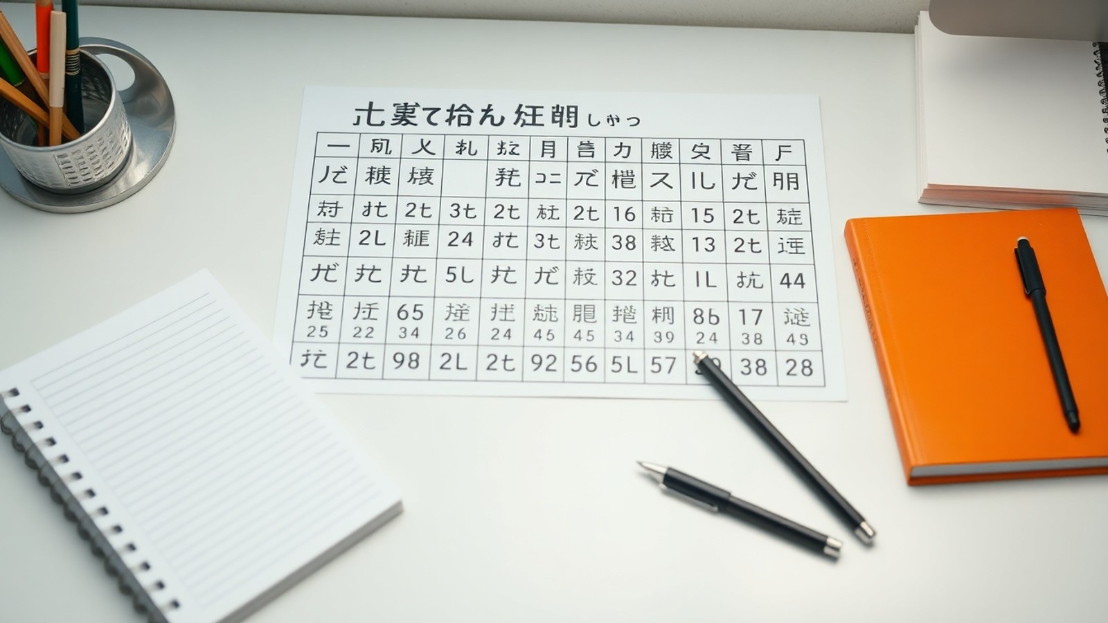 tabela katakana estudo japones