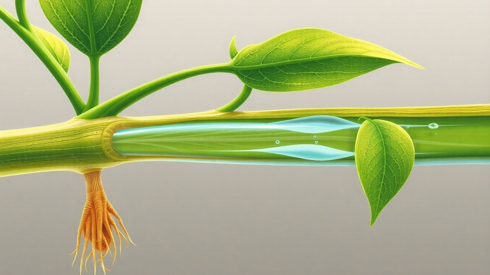 xilema transporte seiva plantas