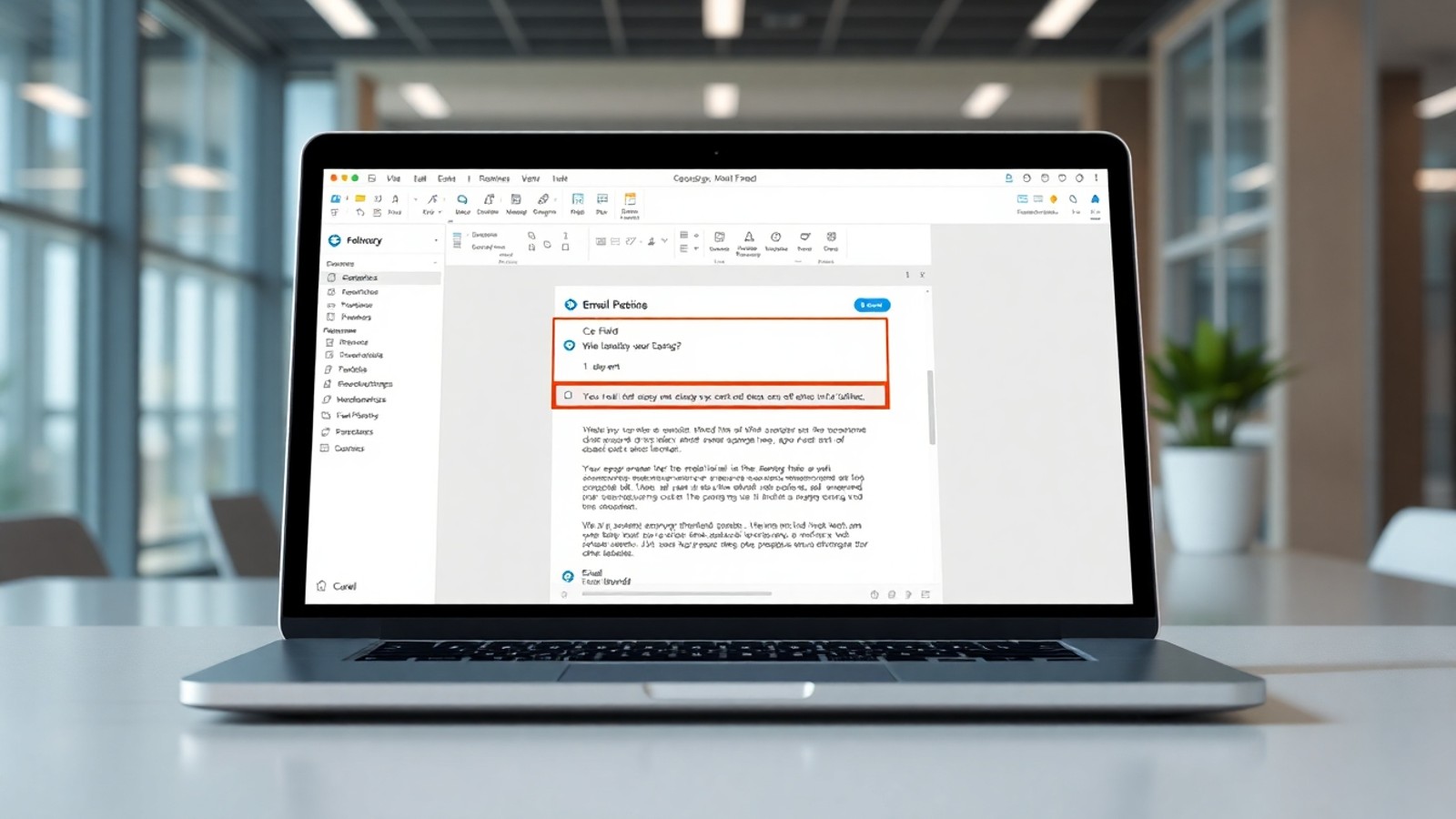 cc no email interface profissional