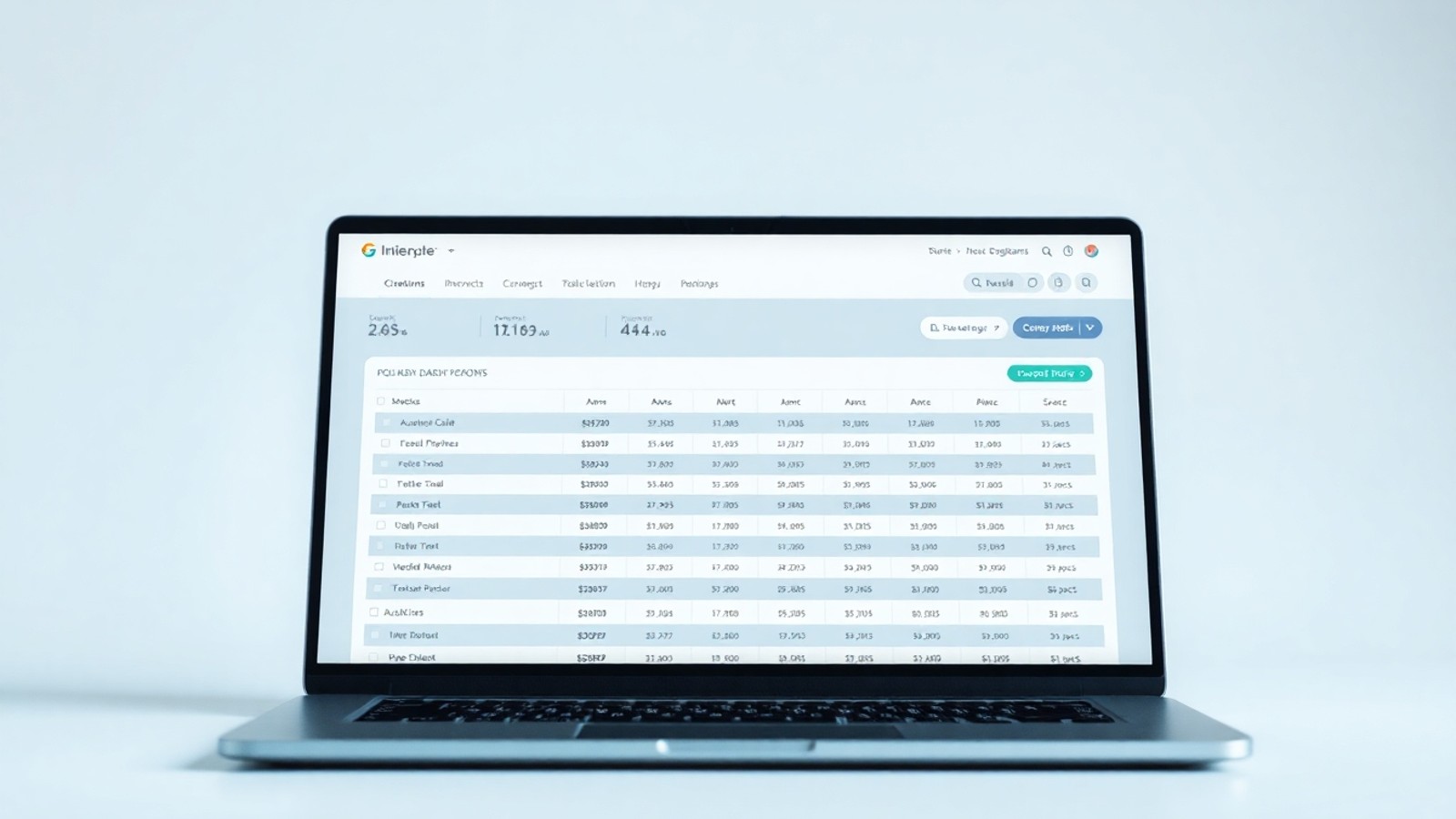 tabela online em notebook