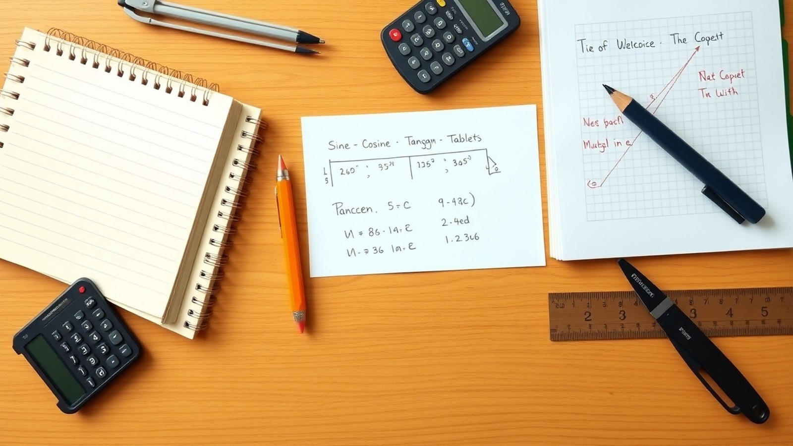mesa de estudo trigonometria