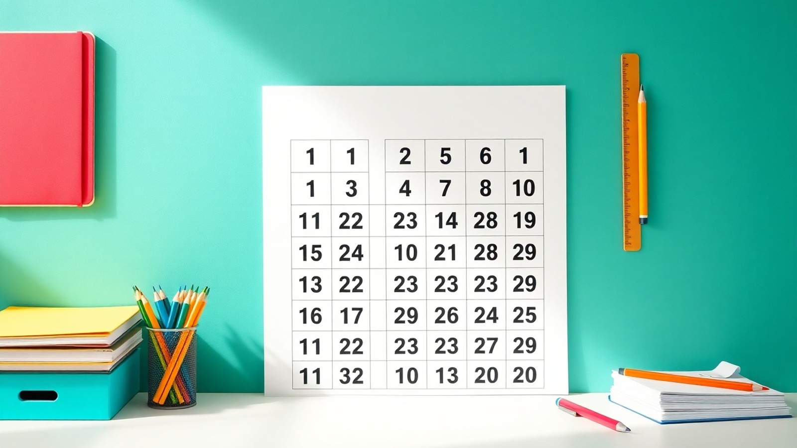 tabela numeros 1 a 100 classe