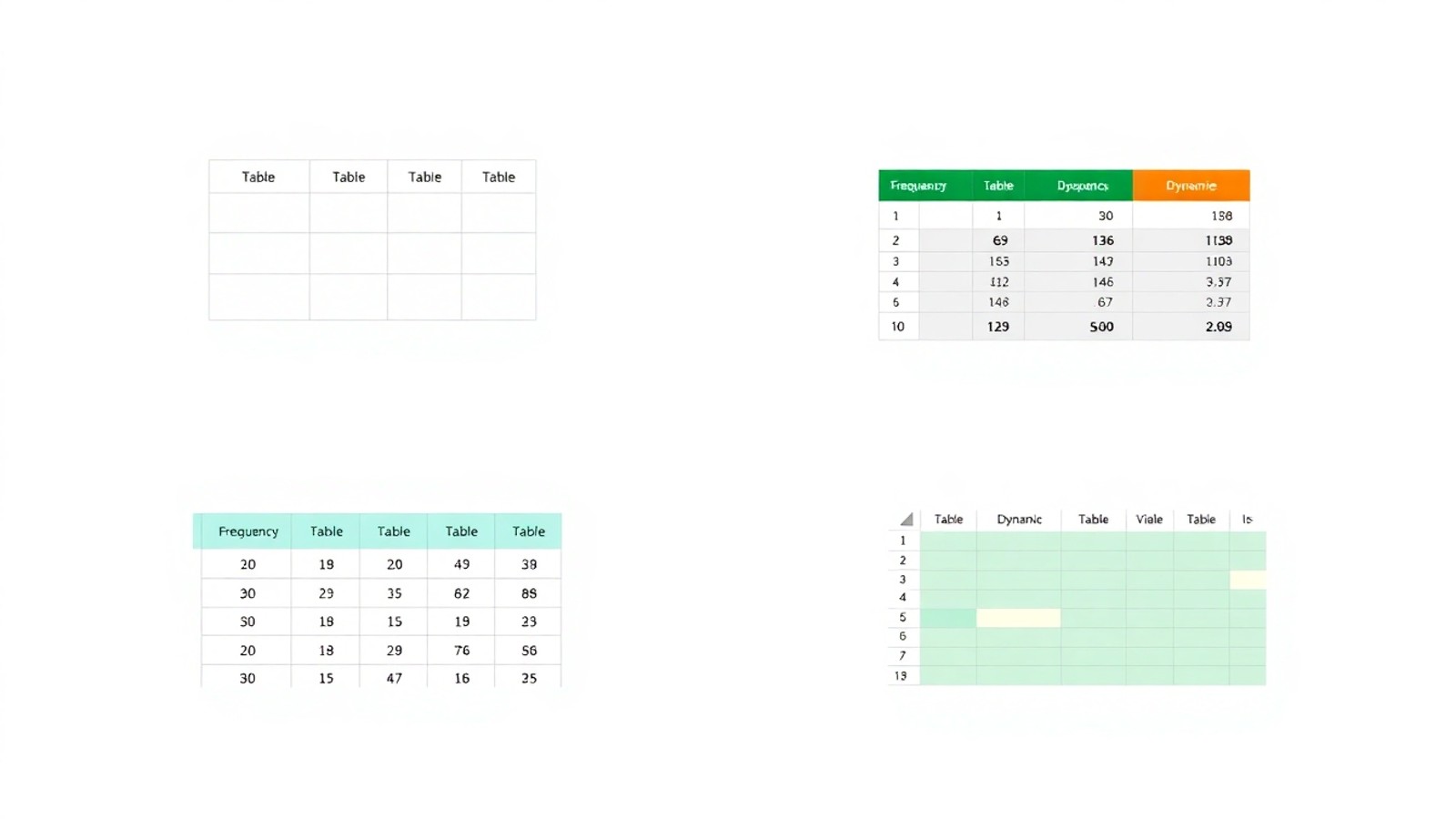 tipos de tabela estrutura tabular
