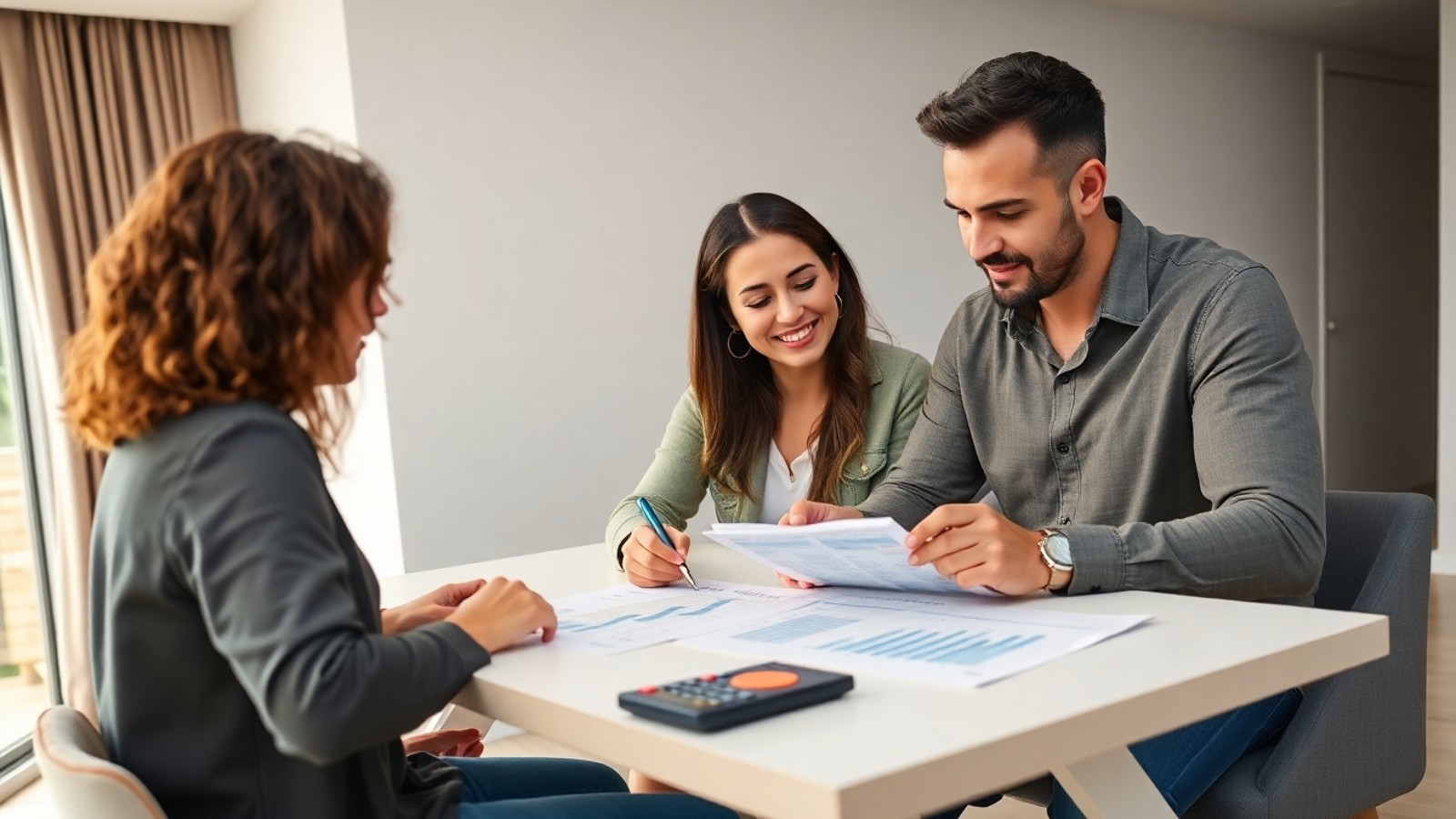 casal analisa tabela financiamento habitacional