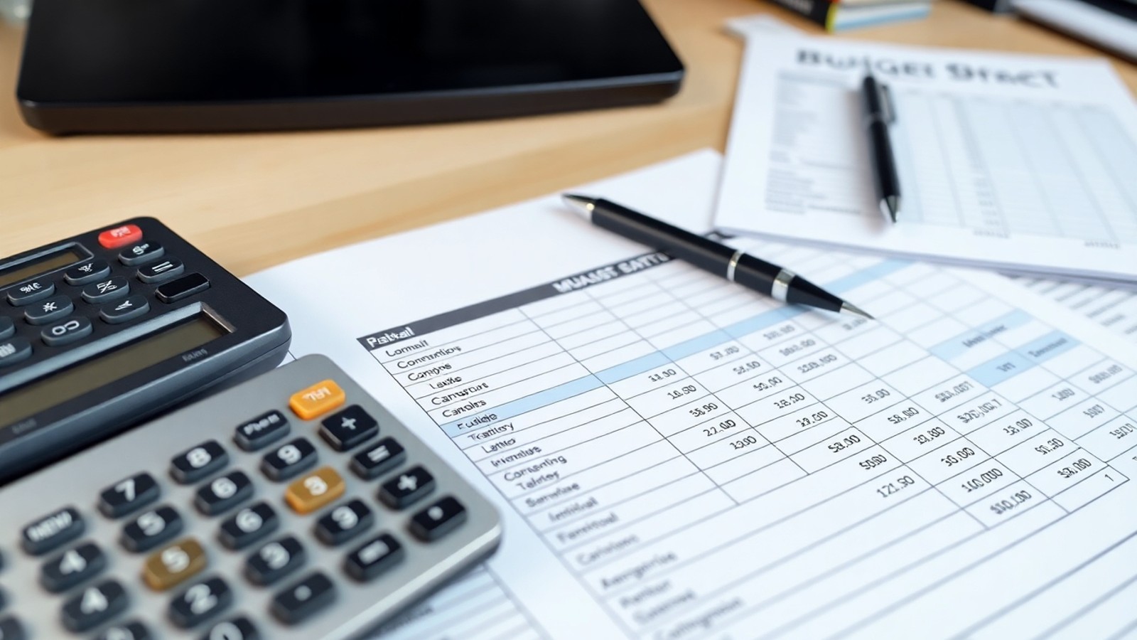 tabela de gastos financeiros