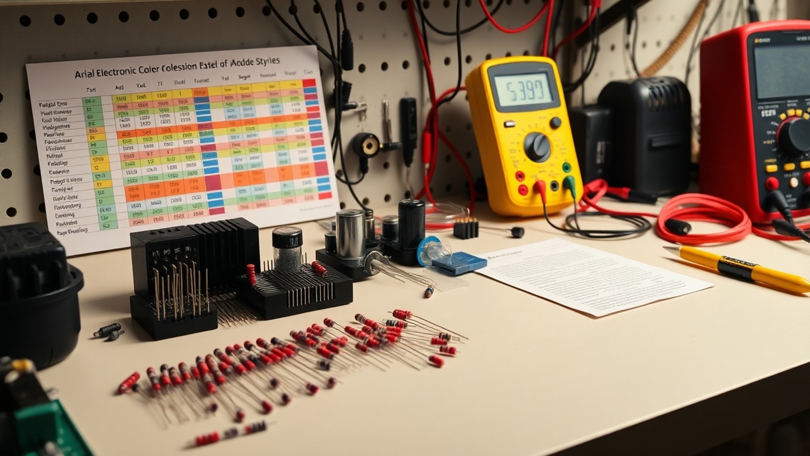 tabela resistores bancada eletronica