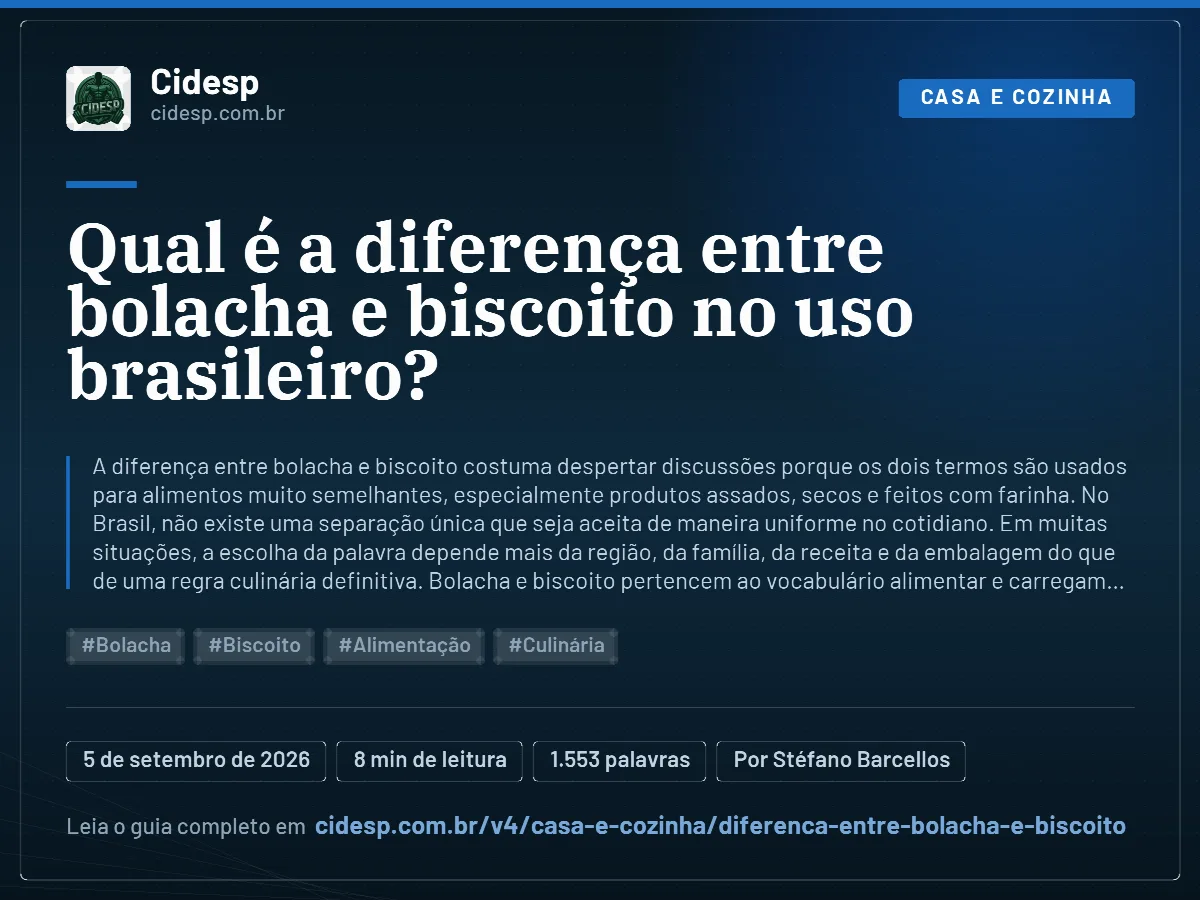 Cartão do artigo “Qual é a diferença entre bolacha e biscoito no uso brasileiro?”, com resumo, data de publicação e endereço da página.